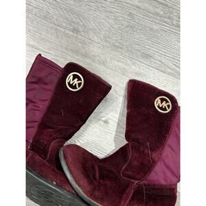 Michael Kors Girls Winter Boots, Suede/Faux Fur Brown Size 10